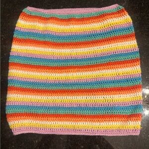 White Fox Crochet Skirt